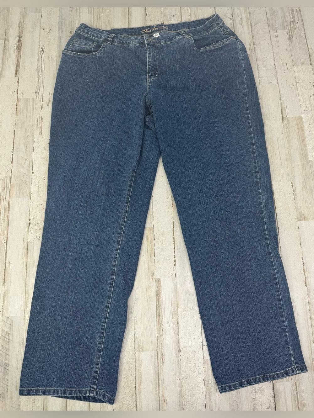 Cato Premium Jeans Women's 20W 38x32 Blue Straight Leg High Rise - Picture 2 of 11